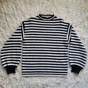 Anthropologie Line & Dot Sydney Sweater Size Medium Balloon Sleeves Croplike